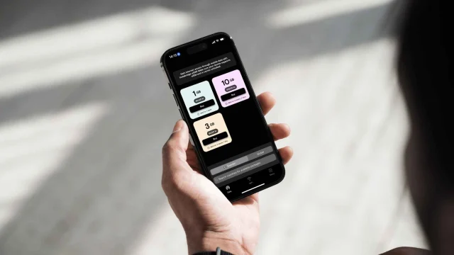 Instabridge eSIM mobile data plan displayed on a smartphone screen for global travel connectivity and savings.
