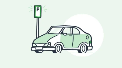 JustPark branded signage at a UK car park, helping drivers find convenient and affordable parking spaces.