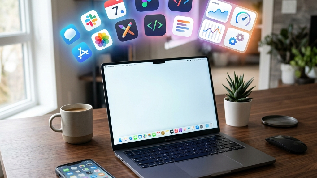 Setapp subscription service review cover featuring app icons and a 7.5 out of 10 rating badge for UK users.