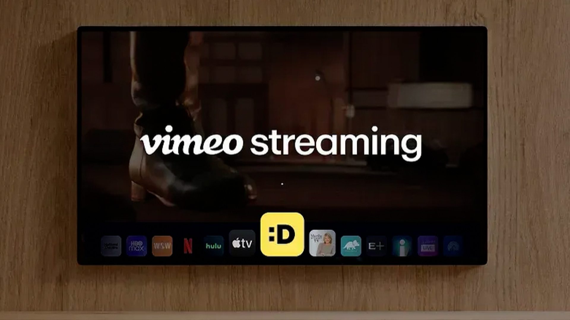Vimeo video player interface on a high-definition screen, showcasing professional video hosting and streaming services.