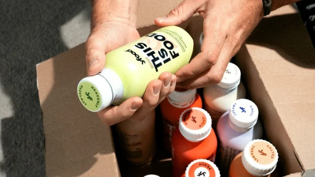 Yfood meal replacement drinks and bars arranged on a table, representing healthy, convenient nutrition for busy lifestyles.