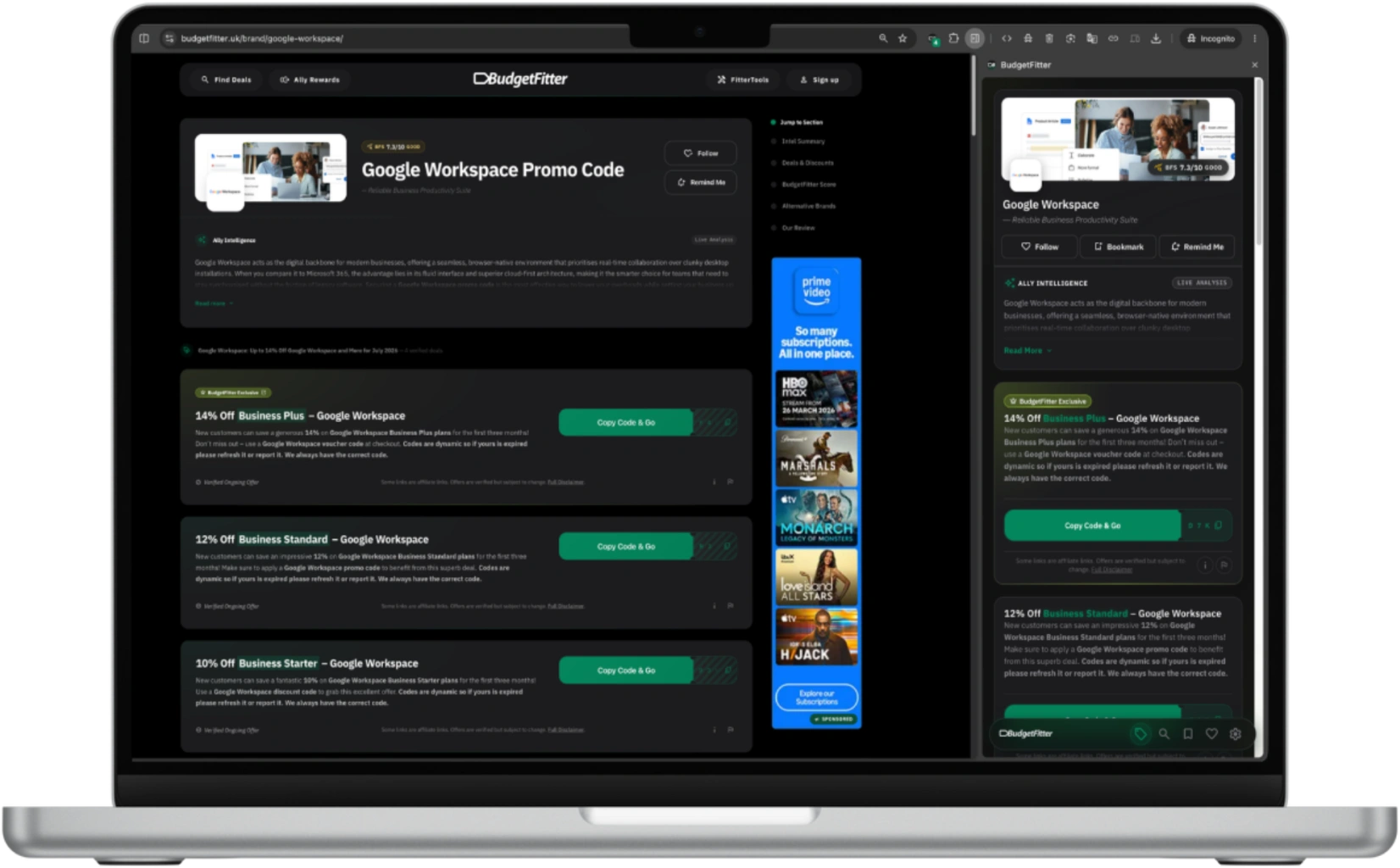 BudgetFitter Score Independent Ratings in Browser