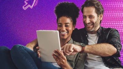 Grain brand cover photo showcasing high-speed fibre broadband connectivity and digital communication technology.