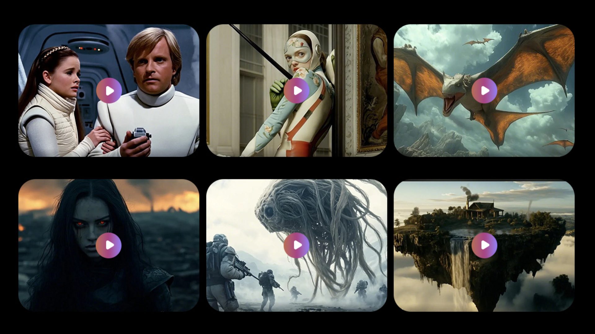 Hailuo AI generative video platform interface showcasing high-quality creative digital media production tools.