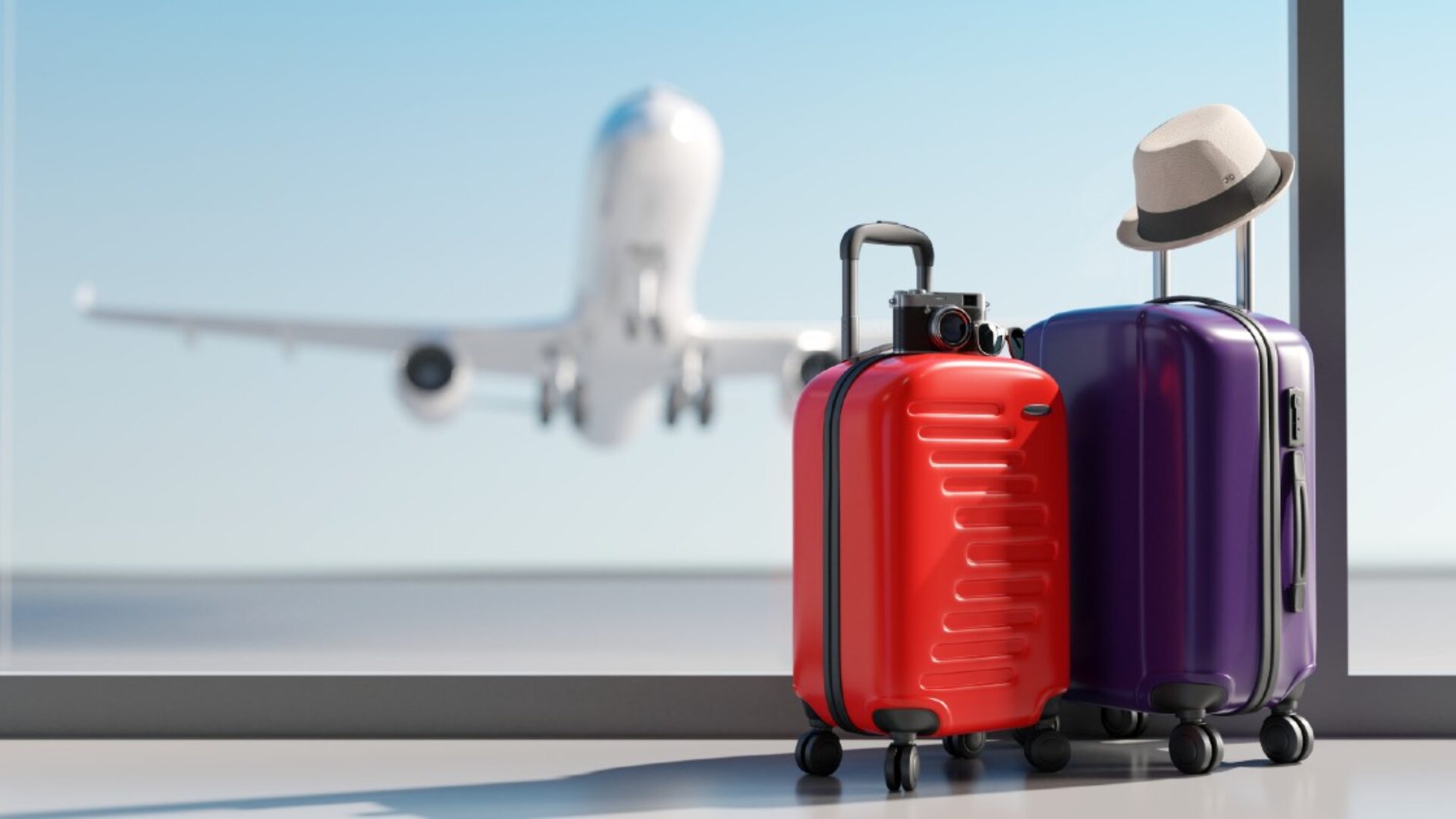 A traveller with a suitcase looking at a scenic landscape, representing Just Travel Cover insurance services.