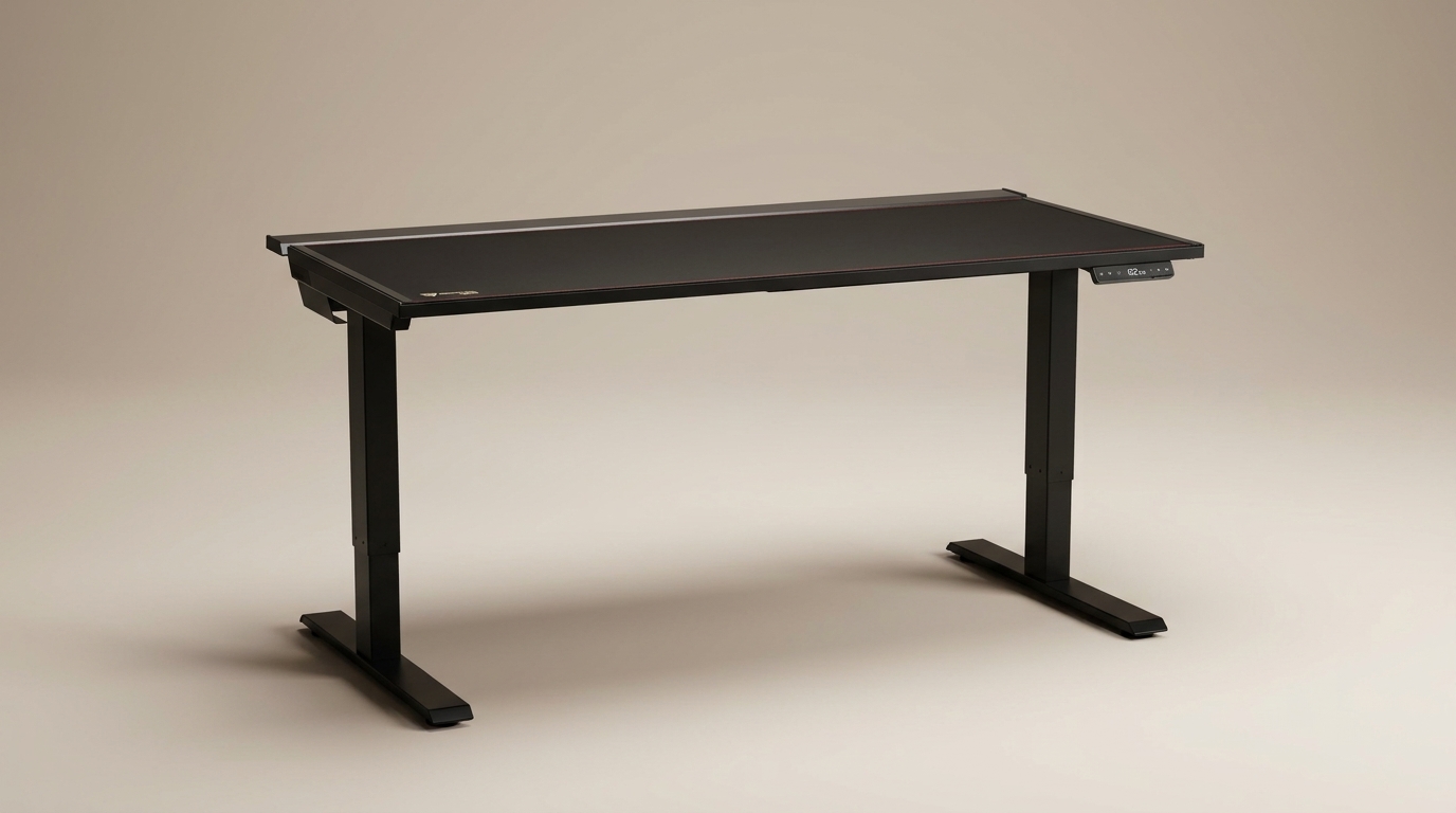 Secretlab MAGNUS Pro sit-to-stand desk with magnetic MAGPAD desk mat and cable management tray